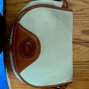 Timeless cream and oak crossbody Authentic Dooney and Bourke purse